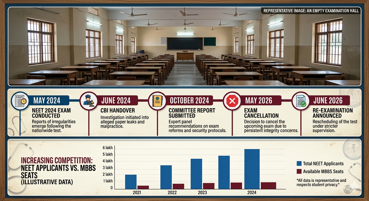 NEET-UG 2026 Cancelled: How the Latest Paper Leak Broke What Was Left of India’s Exam Trust