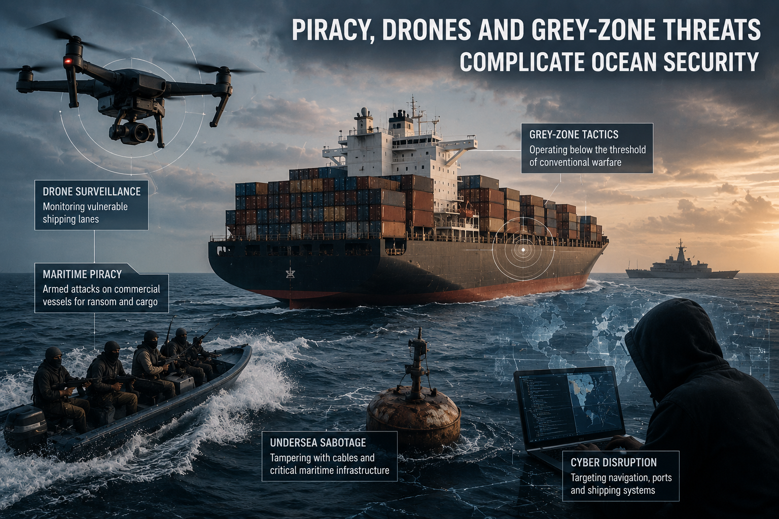 Piracy, Drones and Grey-Zone Threats Complicate Ocean Security