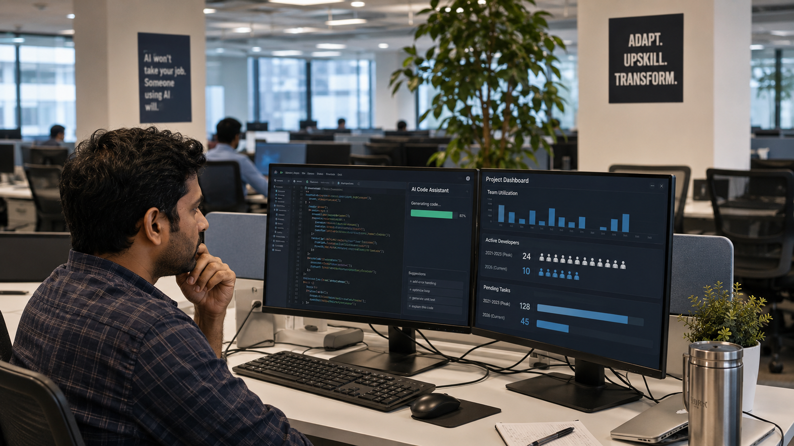 Indian IT Stocks Under AI Pressure: Is Artificial Intelligence Quietly Killing India's IT Services Model?