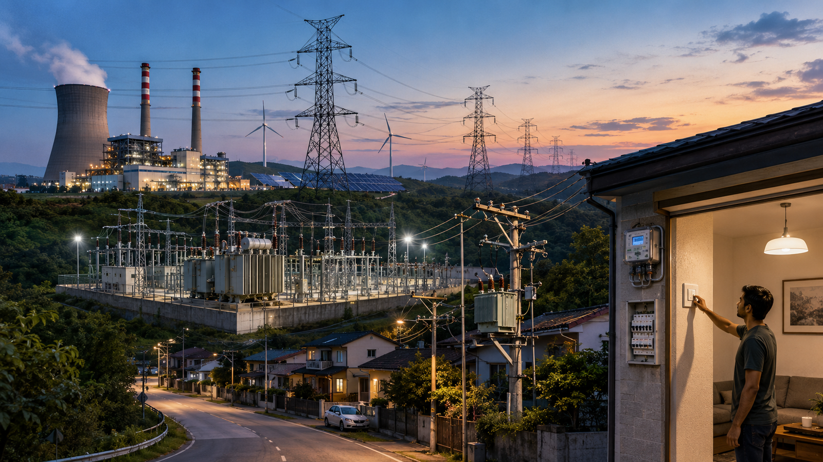 How Electricity Travels From Plant to Home