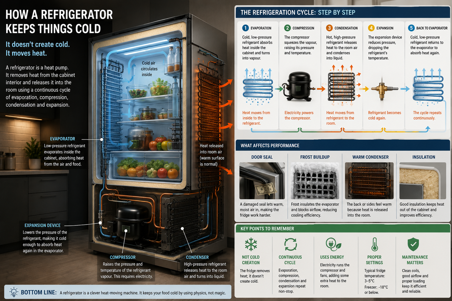 How Refrigerators Keep Things Cold