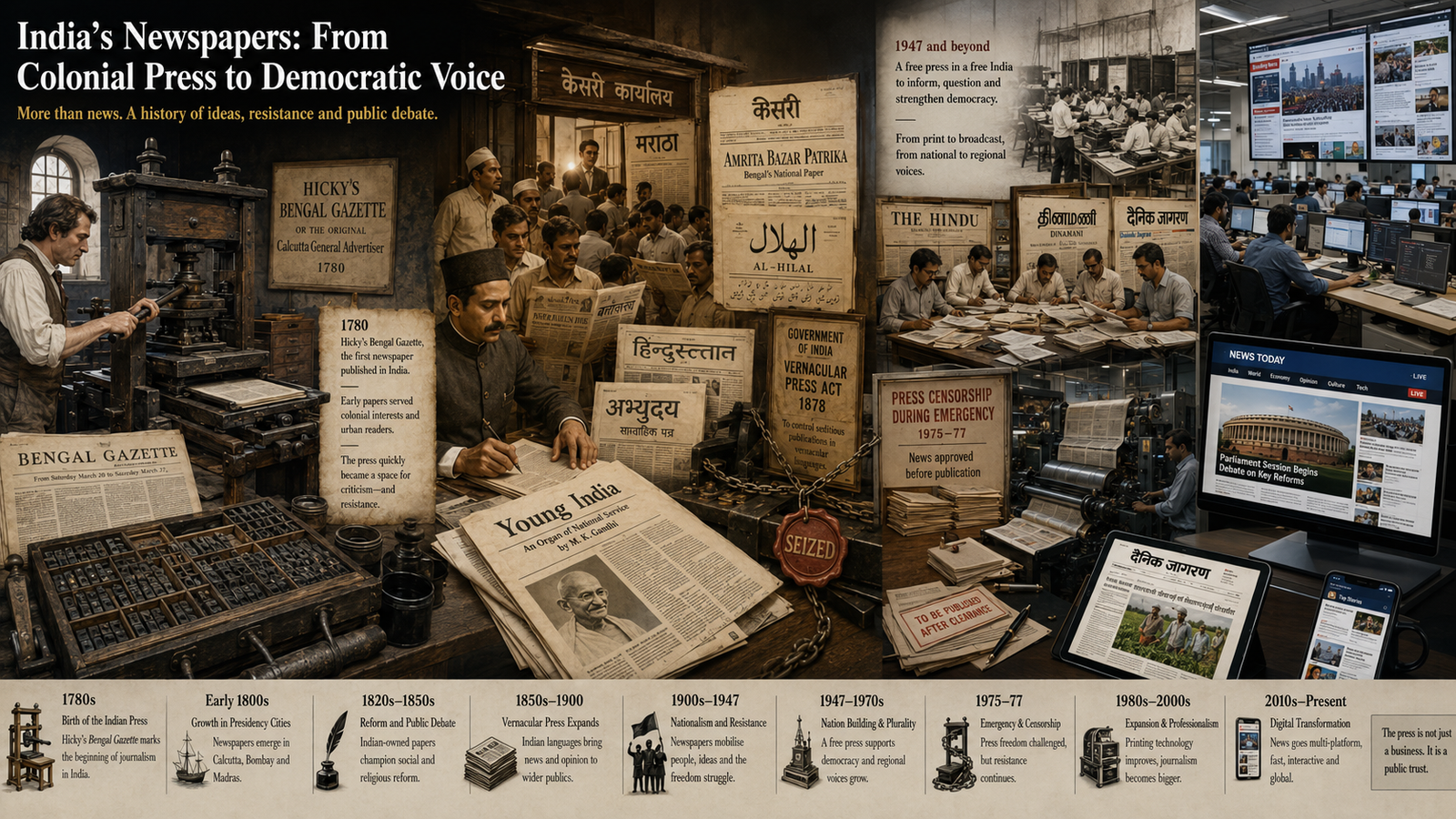 The History of Indian Newspapers