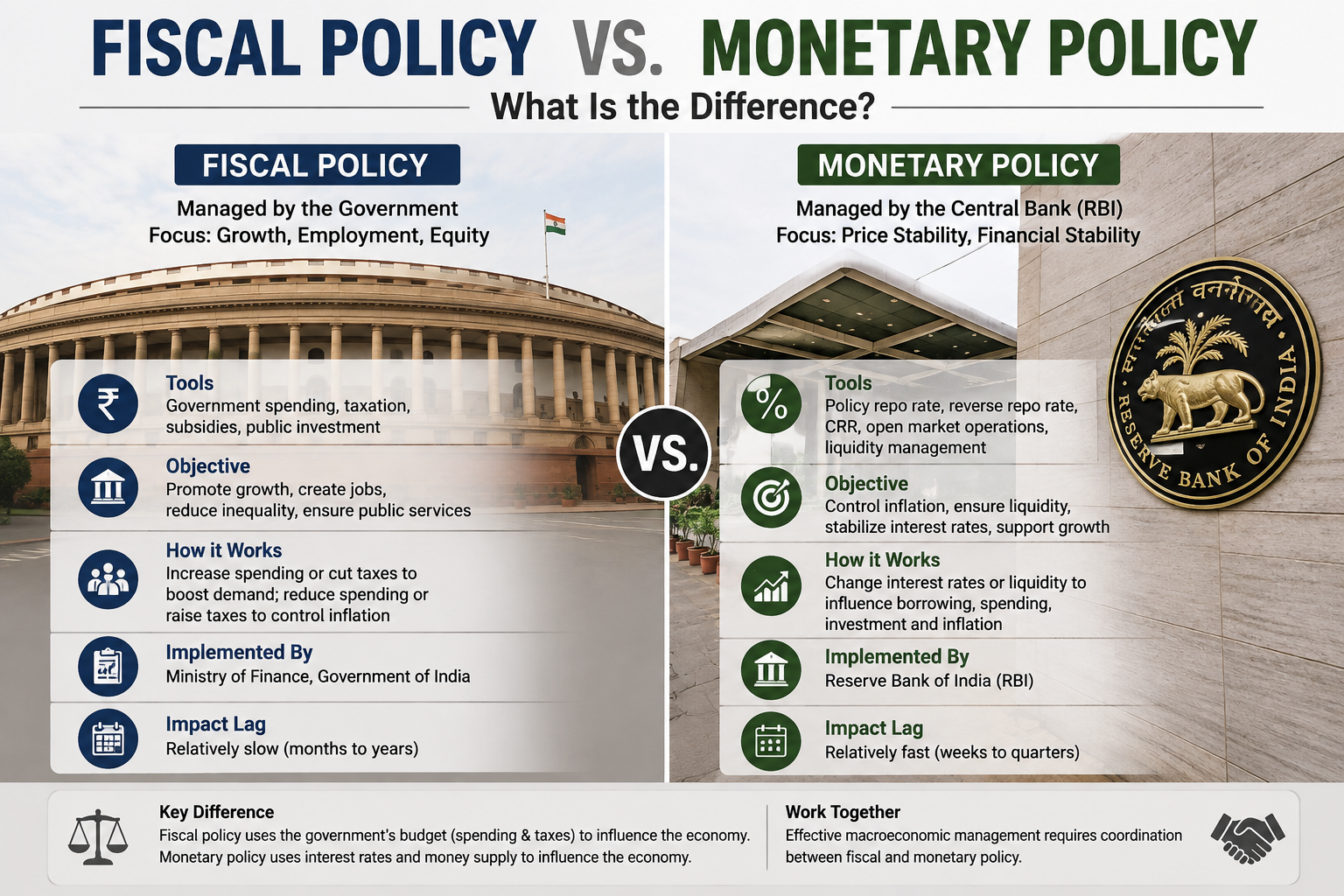 Fiscal Policy vs Monetary Policy: What Is the Difference?