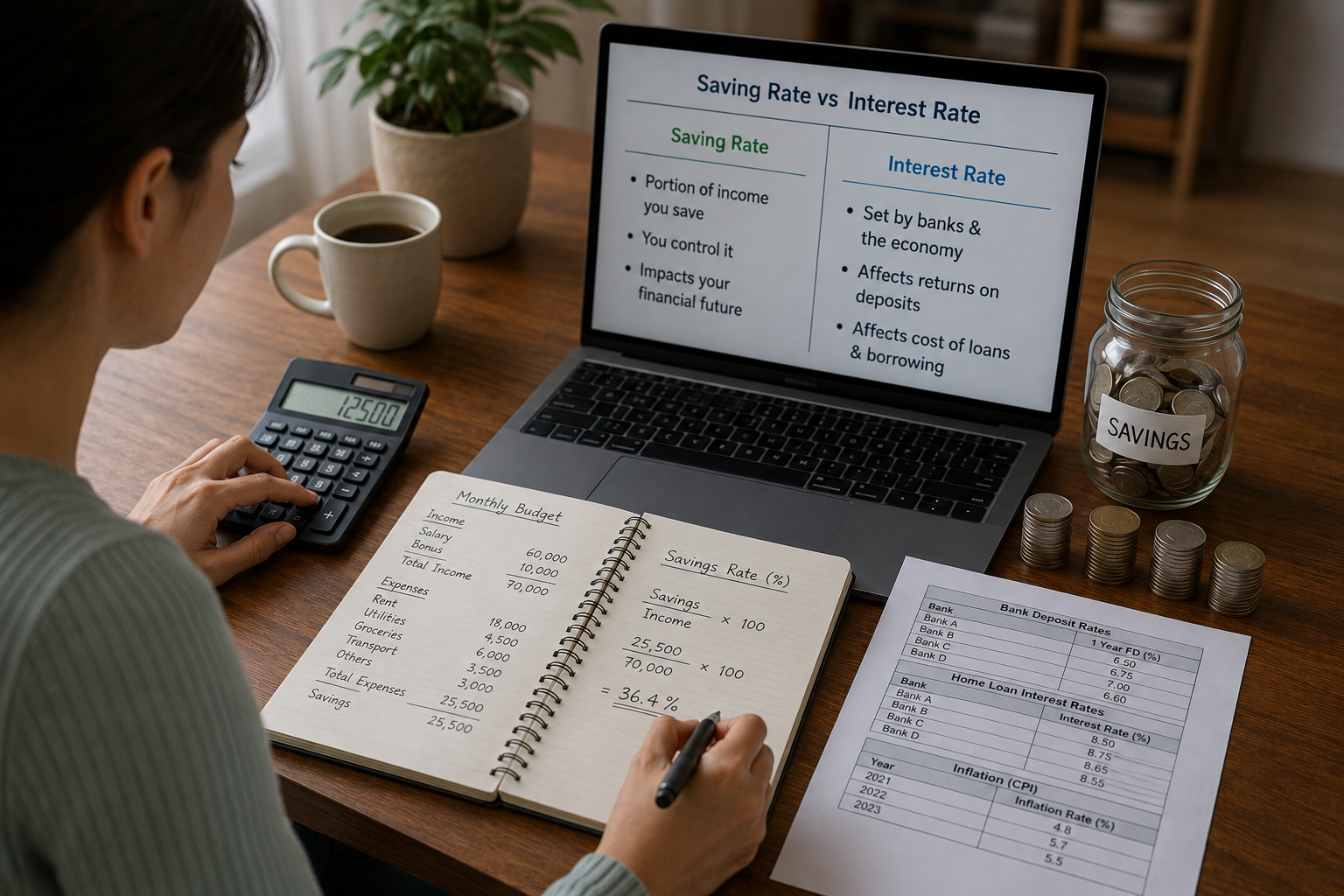 Saving Rate vs Interest Rate: What Is the Difference?
