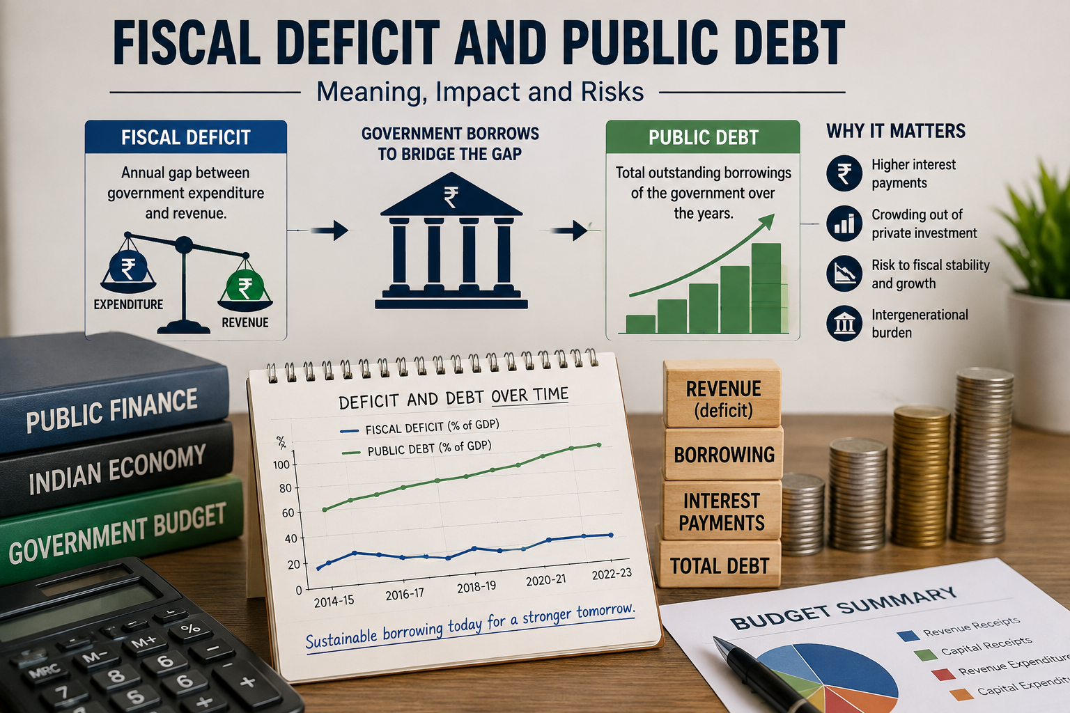 Fiscal Deficit and Public Debt: Meaning, Impact and Risks