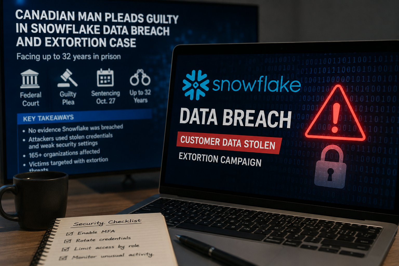 Canadian Hacker Pleads Guilty in Snowflake Customer-Account Extortion Campaign
