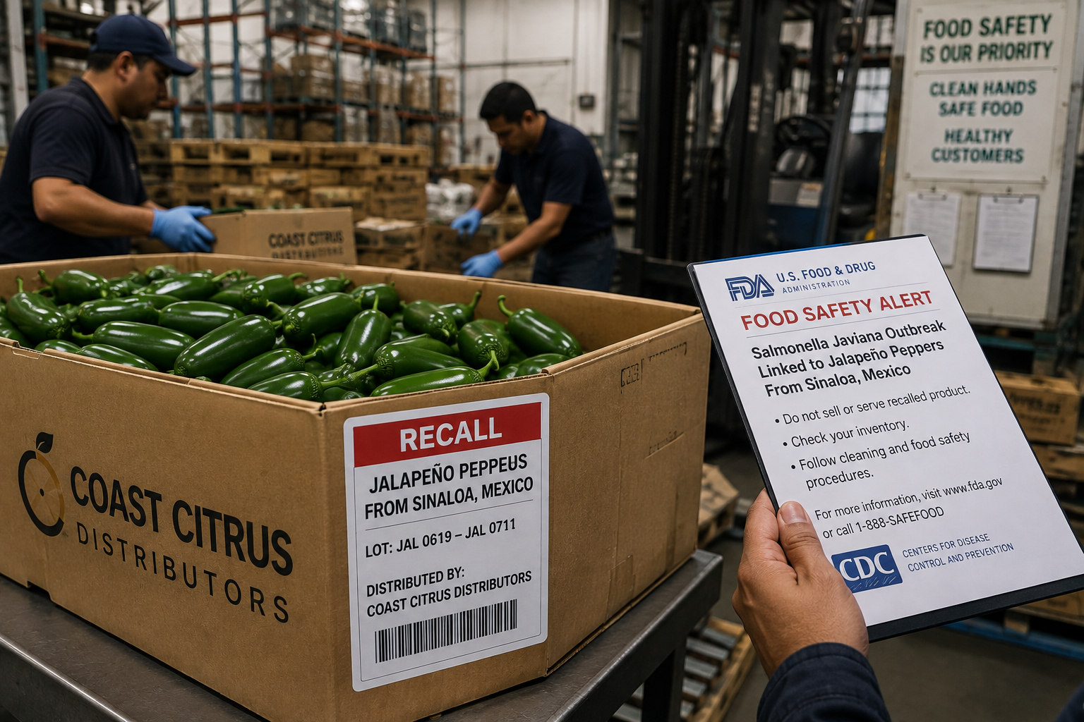 Jalapeno-Linked Salmonella Outbreak Sickens 345 People Across 27 U.S. States