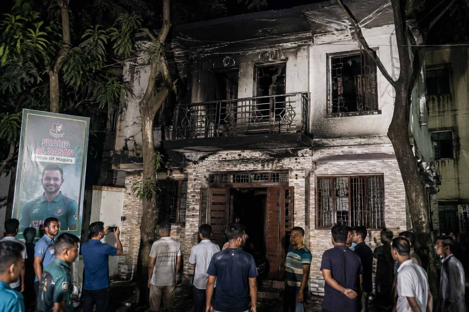Petrol Bomb Attack Damages Shakib Al Hasan's Ancestral Home After Hasina Media Event