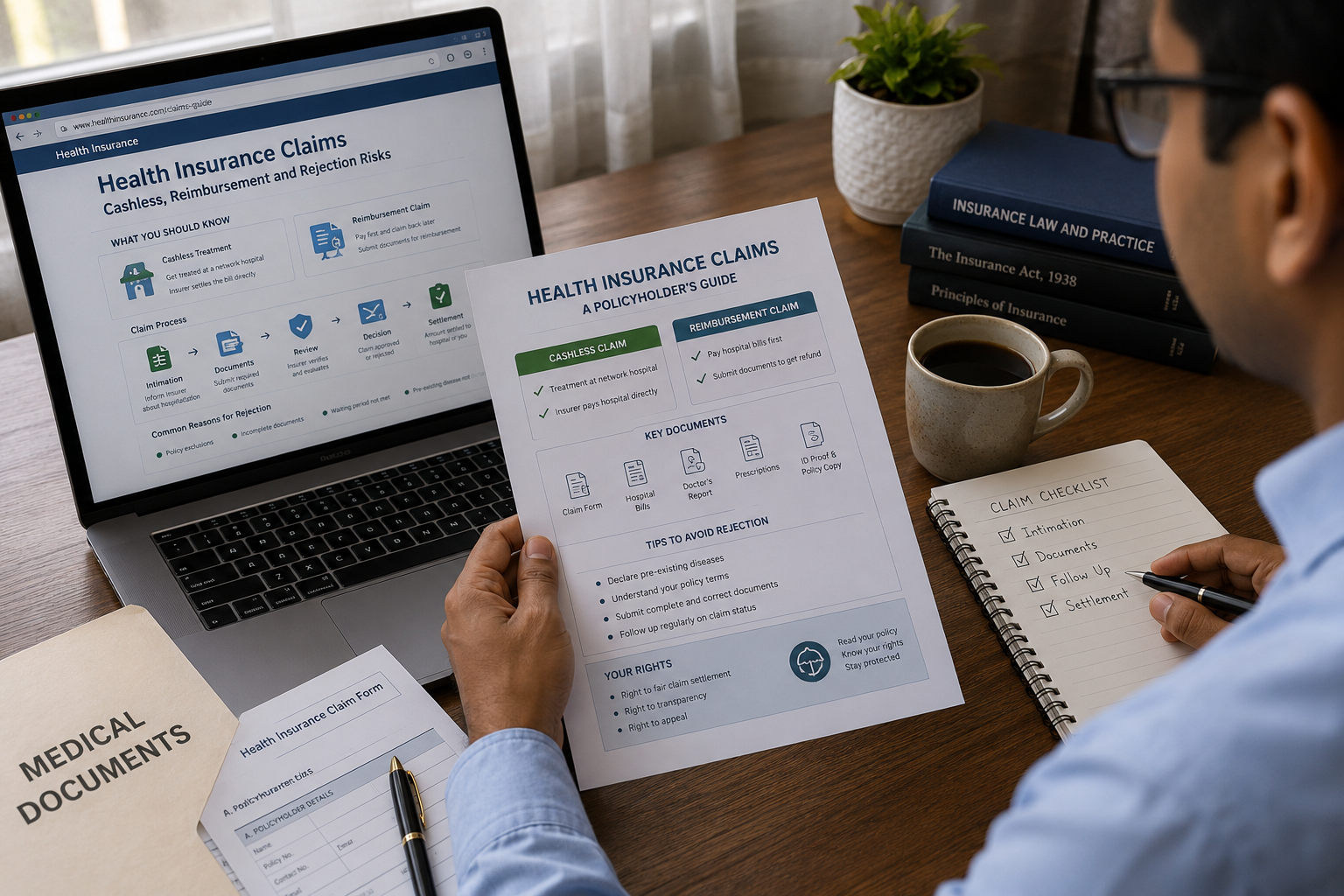 Health Insurance Claims: Cashless, Reimbursement and Rejection Risks