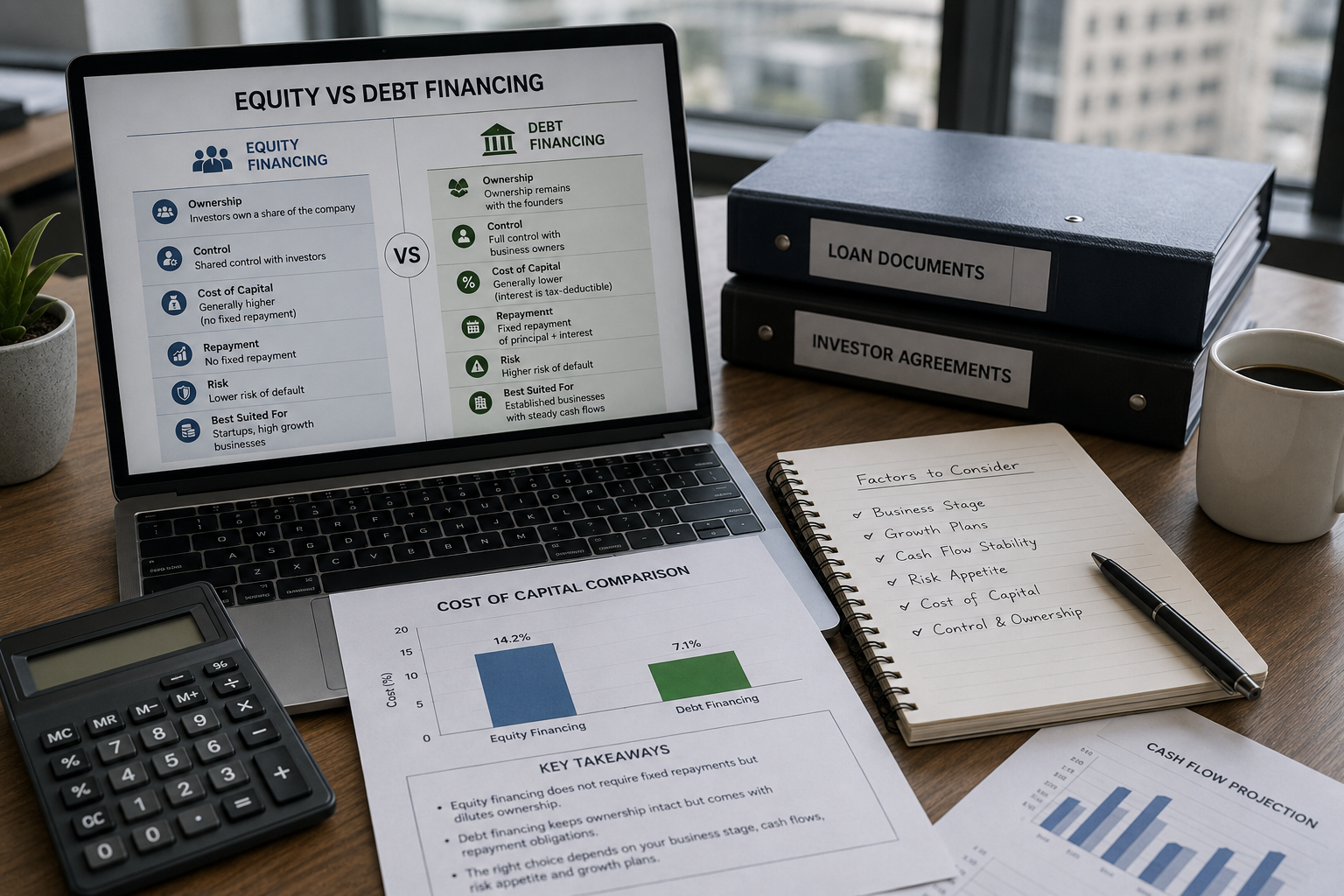 Equity vs Debt Financing: Ownership, Control and Cost