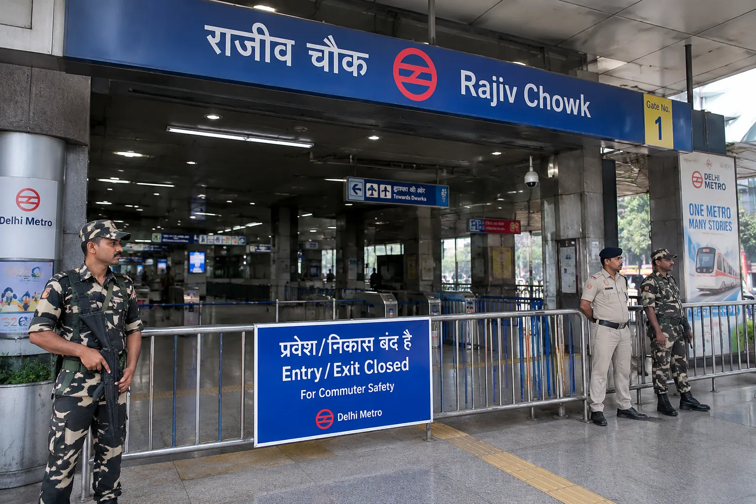 Delhi Metro Shuts Six Stations Ahead of Opposition March to Supreme Court