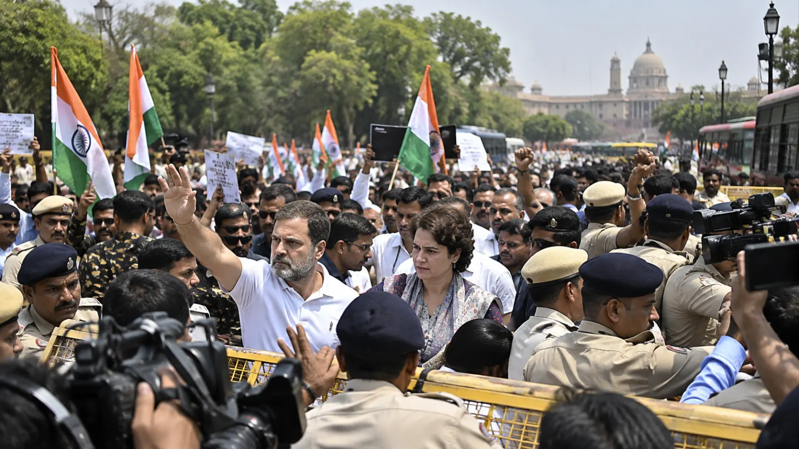 Opposition supporters and INDIA bloc leaders protest demanding Chief Election Commissioner Gyanesh Kumar’s resignation over voter-roll revision concerns.