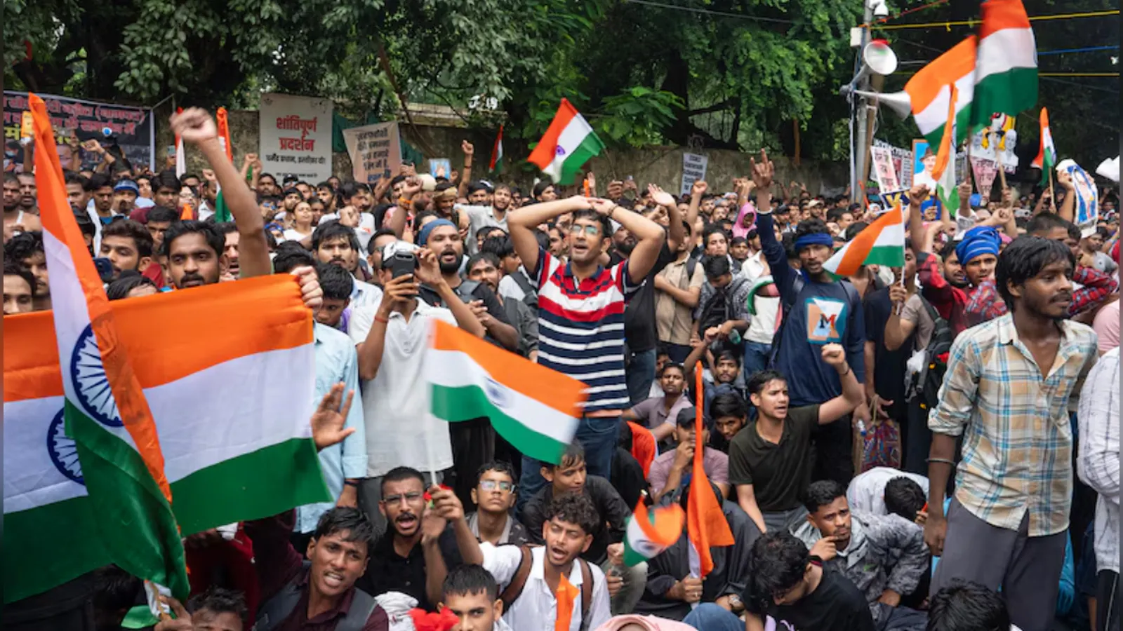 Prime Minister Narendra Modi during a public or official event as India faces youth protests, US tensions and rising inflation.