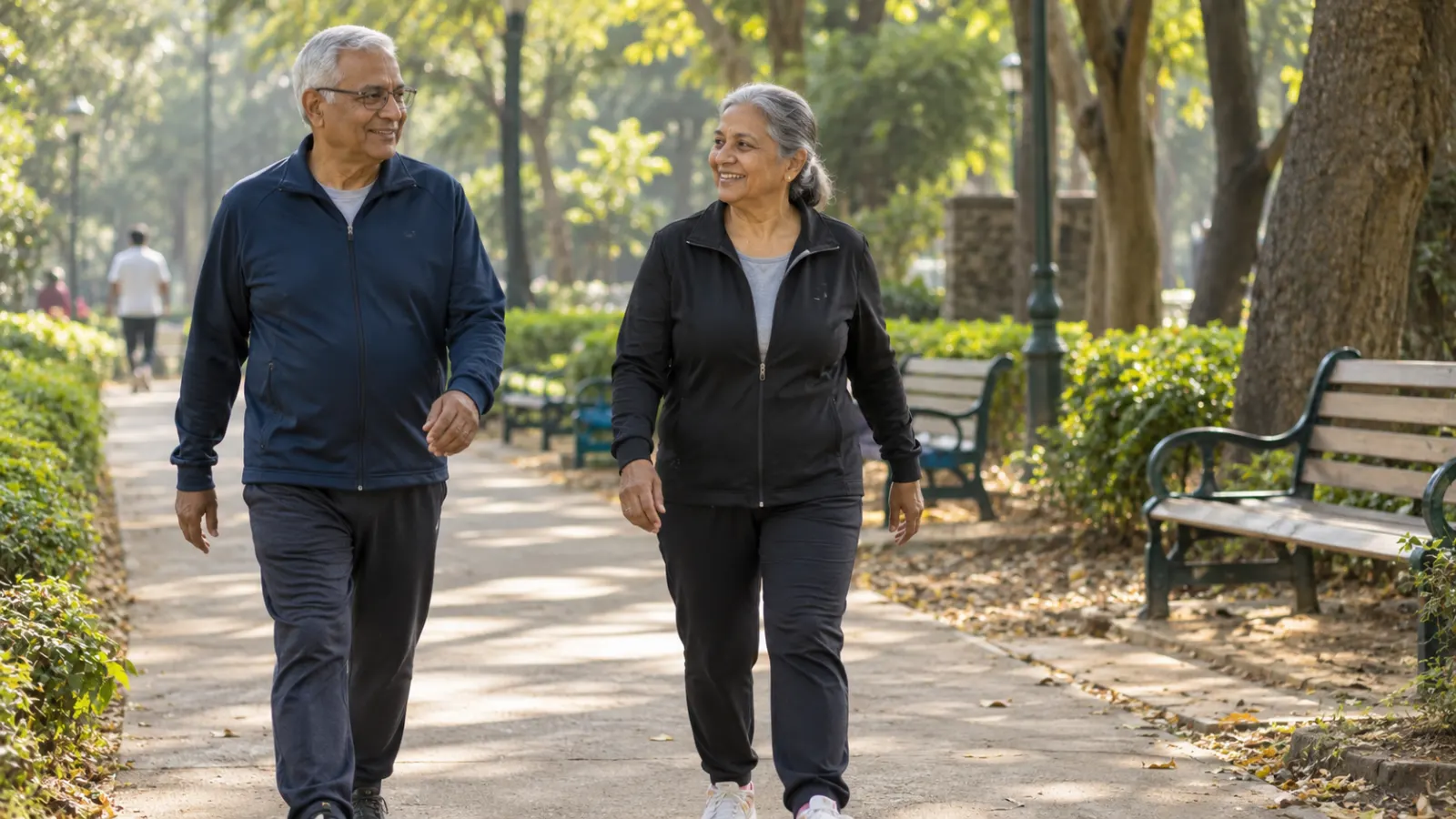 Older adults walking and doing strength and balance activities in an everyday community setting