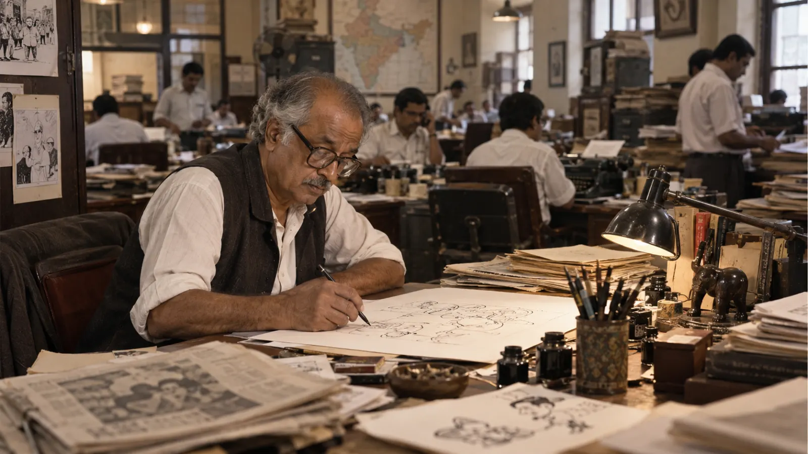 R K Laxman's Common Man: Satire, Silence and Indian Democracy