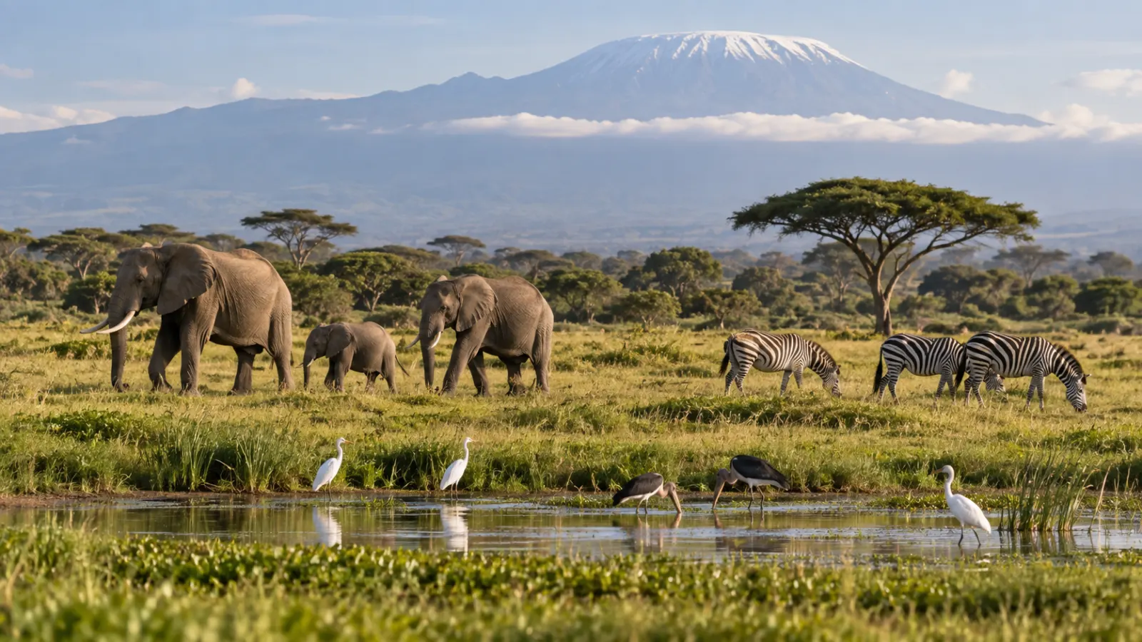 Wild animals in a protected natural habitat monitored by conservation workers.